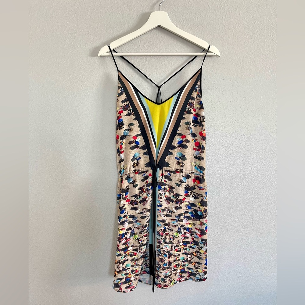 Clover Canyon Multicolor Artistic Abstract Beach Print Dress